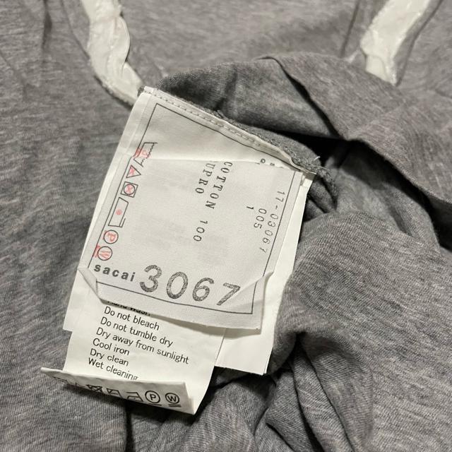 sacai Uネック 半袖 コットン カットソー < 女性ファッション sacai Uネック 半袖 コットン カットソー < 女性ファッションの