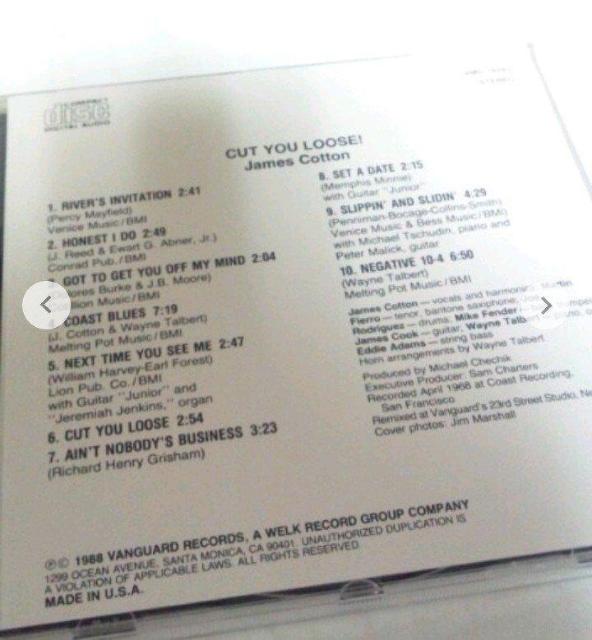 CD 名盤 ジェイムス・コットン/カット・ユー・ルース(ブルース) < CD/DVD/ビデオ CD 名盤 ジェイムス・コットン/カット・ユー・ルース(ブルース) < CD/DVD/ビデオの