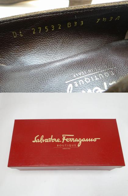 Ferragamo フェラガモ ガンチーニ リボン スエード パンプス ローファー ブラウン 7 1/2(約25cm)<USED> < ブランド Ferragamo フェラガモ ガンチーニ リボン スエード パンプス ローファー ブラウン 7 1/2(約25cm)<USED> < ブランドの