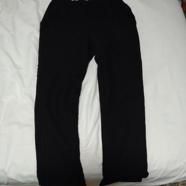 HAKKAブラックニットパンツ < ブランド  HAKKAブラックニットパンツ  < ブランドの