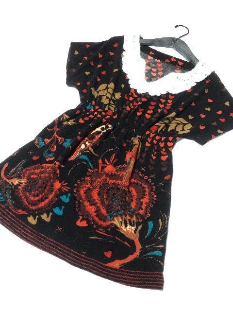 新品〈チュニックワンピ〉 襟レース ワンピース コットン(Mサイズ)ブラウン < 女性ファッション  新品〈チュニックワンピ〉 襟レース ワンピース コットン(Mサイズ)ブラウン  < 女性ファッションの