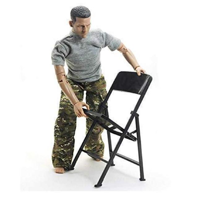 ●1/6スケールGIジョークールガール専用 折りたたみ式パイプ椅子 BLACK 灰皿付き 新品未開封品! < ホビー  ●1/6スケールGIジョークールガール専用 折りたたみ式パイプ椅子 BLACK 灰皿付き 新品未開封品! < ホビーの