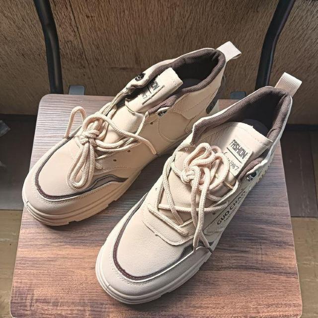 新品 25.5cm メンズ 男女兼用 ミドルカット シューズ 靴 ブラウン < 男性ファッション  新品 25.5cm メンズ 男女兼用 ミドルカット シューズ 靴 ブラウン  < 男性ファッションの