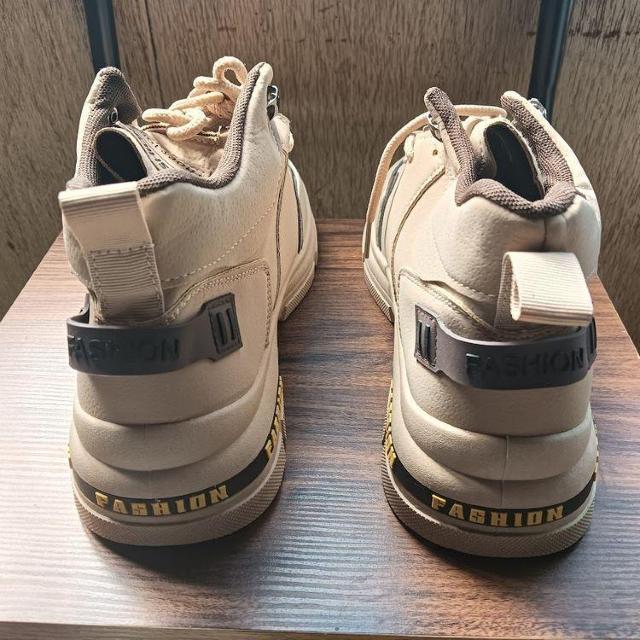 新品 25.5cm メンズ 男女兼用 ミドルカット シューズ 靴 ブラウン < 男性ファッション  新品 25.5cm メンズ 男女兼用 ミドルカット シューズ 靴 ブラウン < 男性ファッションの