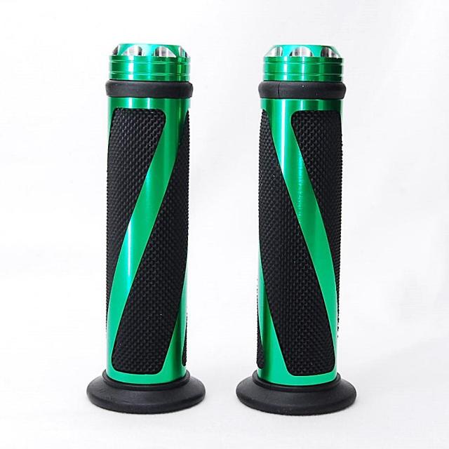 バイク カスタム トルネード ハンドルグリップ グリーン アルミ 左右セット 原付 オートバイ ビッグスクーター 汎用 グリップ < 自動車/バイク バイク カスタム トルネード ハンドルグリップ グリーン アルミ 左右セット 原付 オートバイ ビッグスクーター 汎用 グリップ < 自動車/バイク