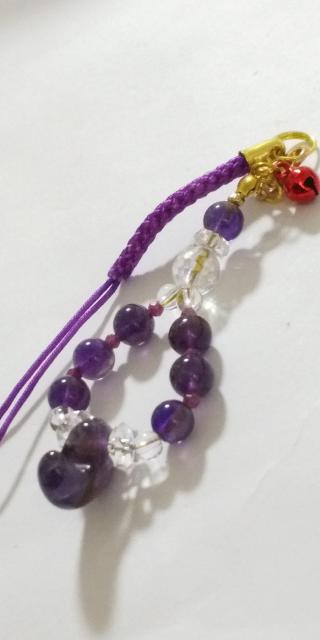 *.゜。:+*.゜アメジストの勾玉とルビーのストラップ*.゜。:+*.゜。:+*. < ペット/手芸/園芸 *.゜。:+*.゜アメジストの勾玉とルビーのストラップ*.゜。:+*.゜。:+*. < ペット/手芸/園芸の