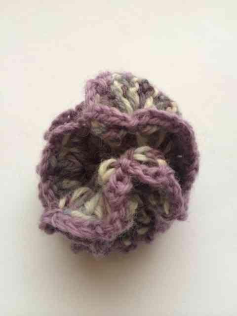 ハンドメイド ボリューム シュシュ ウール パープルmix ガーリー < 女性アクセサリー/時計 ハンドメイド ボリューム シュシュ ウール パープルmix ガーリー < 女性アクセサリー/時計の