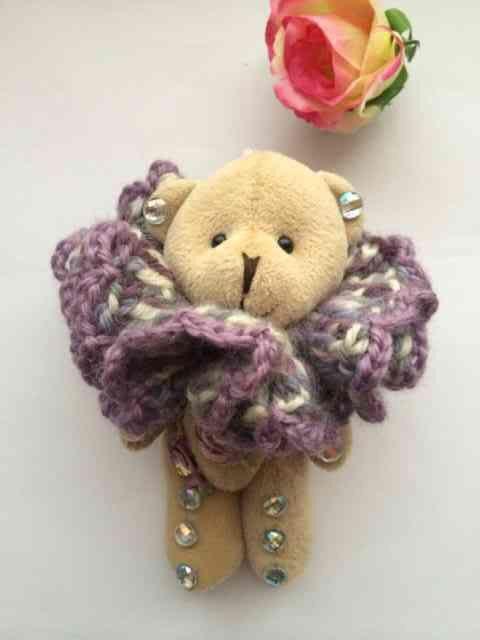 ハンドメイド ボリューム シュシュ ウール パープルmix ガーリー < 女性アクセサリー/時計 ハンドメイド ボリューム シュシュ ウール パープルmix ガーリー < 女性アクセサリー/時計の