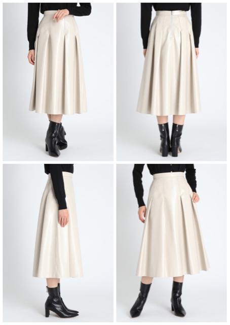 セルフォードフェイクレザータックスカート白ベージュcelford < 女性ファッション セルフォードフェイクレザータックスカート白ベージュcelford < 女性ファッションの