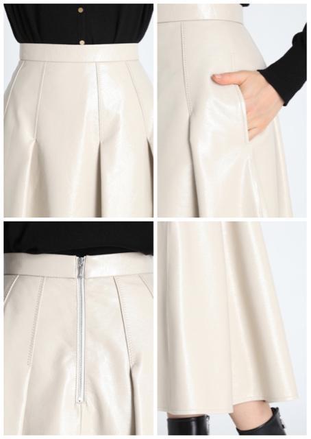 セルフォードフェイクレザータックスカート白ベージュcelford < 女性ファッション セルフォードフェイクレザータックスカート白ベージュcelford < 女性ファッションの