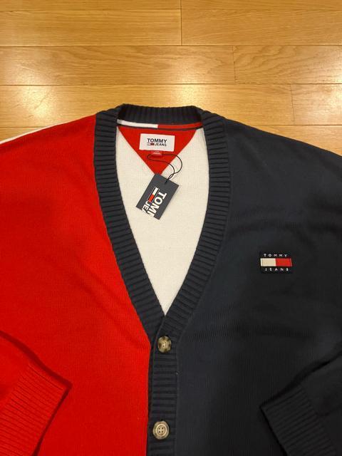 TOMMY JEANS トリコロールカーディガン 大きいsizeXXL→3XL位  トミーヒルフィガー < ブランド  TOMMY JEANS トリコロールカーディガン 大きいsizeXXL→3XL位  トミーヒルフィガー < ブランドの