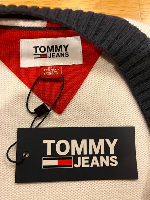 TOMMY JEANS トリコロールカーディガン 大きいsizeXXL→3XL位  トミーヒルフィガー < ブランド  TOMMY JEANS トリコロールカーディガン 大きいsizeXXL→3XL位  トミーヒルフィガー < ブランドの