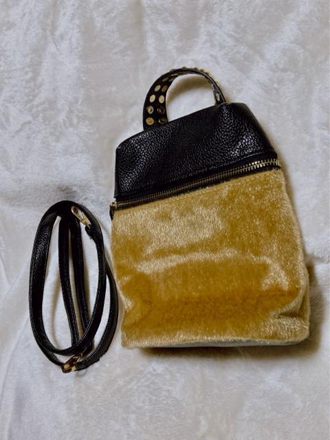 2way ファー フェイクレザー スタッツ ショルダーバッグ ハンドバッグ N2m < 女性ファッション  2way ファー フェイクレザー スタッツ ショルダーバッグ ハンドバッグ N2m < 女性ファッションの