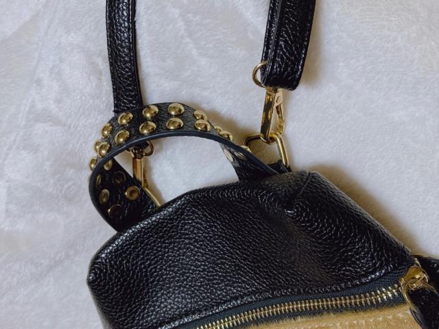 2way ファー フェイクレザー スタッツ ショルダーバッグ ハンドバッグ N2m < 女性ファッション  2way ファー フェイクレザー スタッツ ショルダーバッグ ハンドバッグ N2m < 女性ファッションの