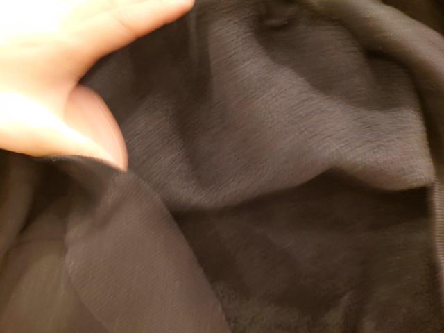 黒ニット長畑ワンピース 裾2重ネット Мサイズ < 女性ファッション  黒ニット長畑ワンピース 裾2重ネット Мサイズ < 女性ファッションの