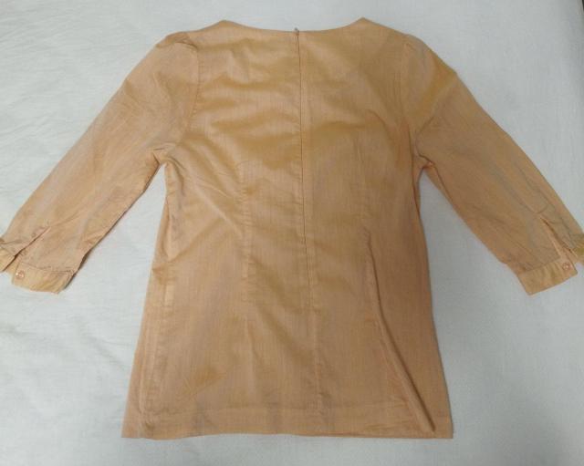 MILKFED. オレンジ ノーカラー五分袖シャツブラウス 綿100% XS < 女性ファッション  MILKFED. オレンジ ノーカラー五分袖シャツブラウス 綿100% XS < 女性ファッションの