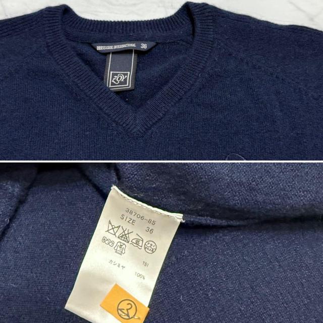 ゾーイZOYカシミヤセーターVネック#36ネイビー < レジャー/スポーツ  ゾーイZOYカシミヤセーターVネック#36ネイビー < レジャー/スポーツの