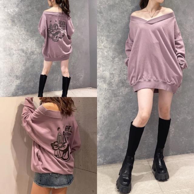 GYDA★FEEL BUNNY Vネックスウェットトップス★ < ブランド  GYDA★FEEL BUNNY Vネックスウェットトップス★  < ブランドの