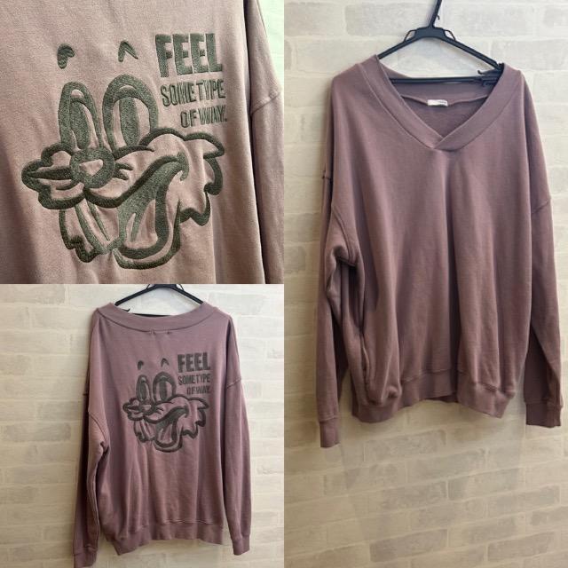 GYDA★FEEL BUNNY Vネックスウェットトップス★ < ブランド  GYDA★FEEL BUNNY Vネックスウェットトップス★ < ブランドの
