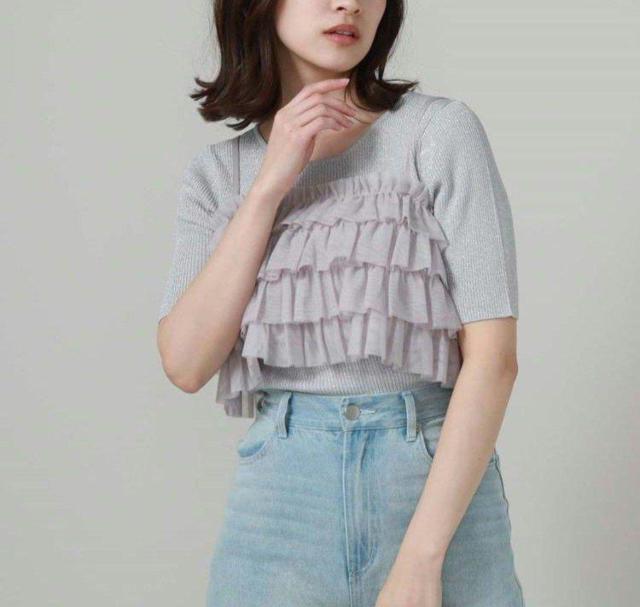 アーカイブ チュール ラメニット セット アンサンブル < 女性ファッション アーカイブ チュール ラメニット セット アンサンブル < 女性ファッションの