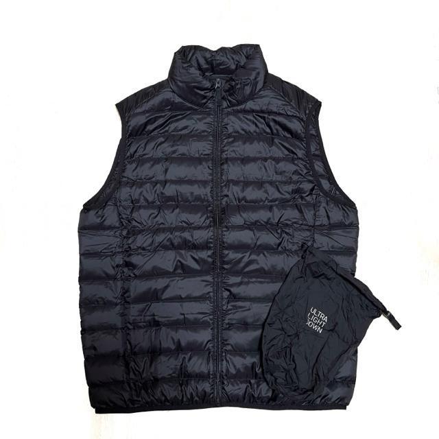 【美品】ウルトラライトダウンベスト/UNIQLO/メンズM/ブラック/収納袋付き < ブランド  【美品】ウルトラライトダウンベスト/UNIQLO/メンズM/ブラック/収納袋付き < ブランドの