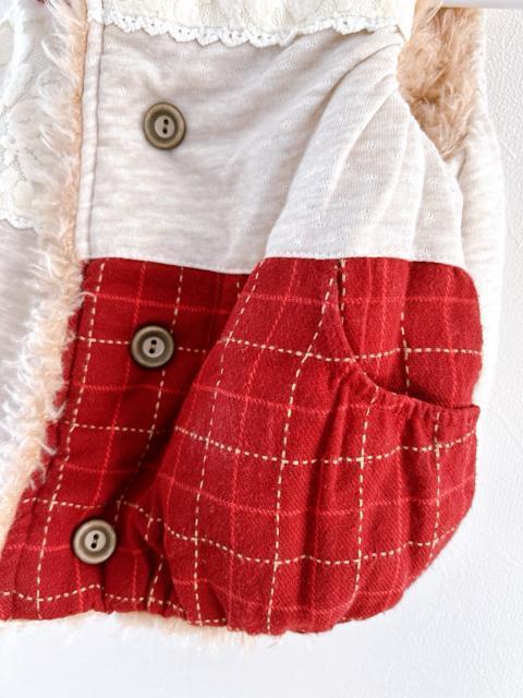 【キムラタン 】リバーシブル ベスト 90cm ファーベスト < キッズ/ベビー 【キムラタン 】リバーシブル ベスト 90cm ファーベスト < キッズ/ベビーの