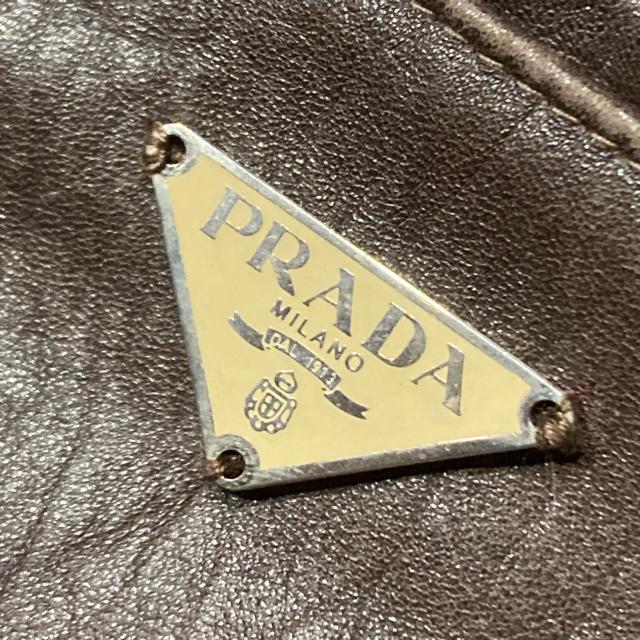 レア 正規品 ヴィンテージ プラダ レザーライダースジャケット ブラウン 34 良品 < ブランド レア 正規品 ヴィンテージ プラダ レザーライダースジャケット ブラウン 34 良品 < ブランドの