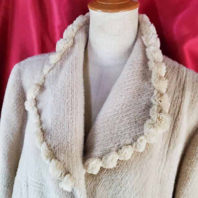 込み★アルパカ混合(57%)&モへア&ヌートリア★コート★L★ < 女性ファッション  込み★アルパカ混合(57%)&モへア&ヌートリア★コート★L★ < 女性ファッションの