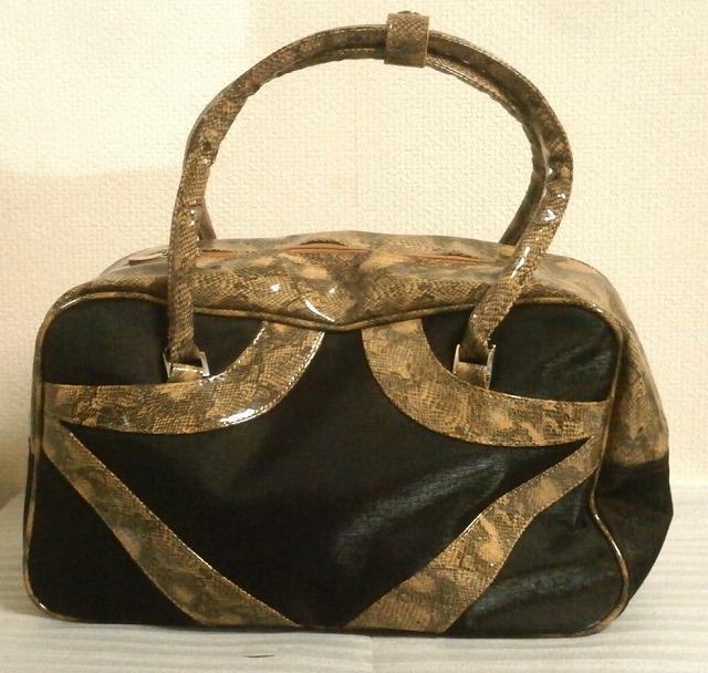 ◆ハンドバッグ バイソン柄 中古品 < 女性ファッション  ◆ハンドバッグ バイソン柄 中古品 < 女性ファッションの