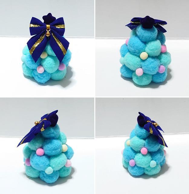 ハンドメイド♪ポンポンクリスマス☆ふわもこクリスマスツリー(ブルー) < ペット/手芸/園芸 ハンドメイド♪ポンポンクリスマス☆ふわもこクリスマスツリー(ブルー) < ペット/手芸/園芸の