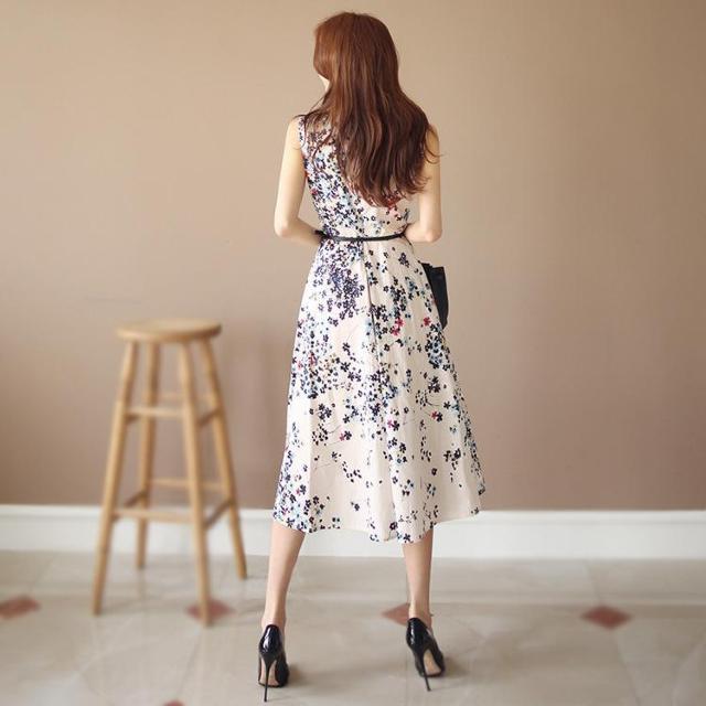 花柄ワンピース ノースリーブ レトロワンピース 上品 Aライン フレア  韓国ファッション ロングワンピース Sサイズ Lサイズ < 女性ファッション  花柄ワンピース ノースリーブ レトロワンピース 上品 Aライン フレア  韓国ファッション ロングワンピース Sサイズ Lサイズ < 女性ファッションの