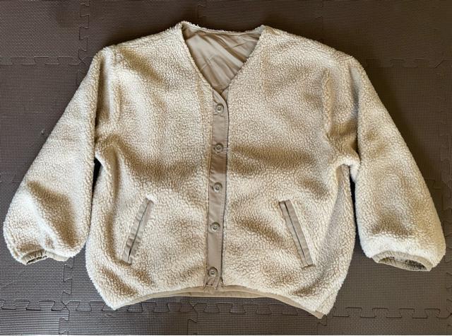 リバーシブルブルゾン ボアコート オーバーシルエット レディース ナチュラル/グレージュ Lサイズ 身長154〜162cm 防寒 < 女性ファッション  リバーシブルブルゾン ボアコート オーバーシルエット レディース ナチュラル/グレージュ Lサイズ 身長154〜162cm 防寒  < 女性ファッションの