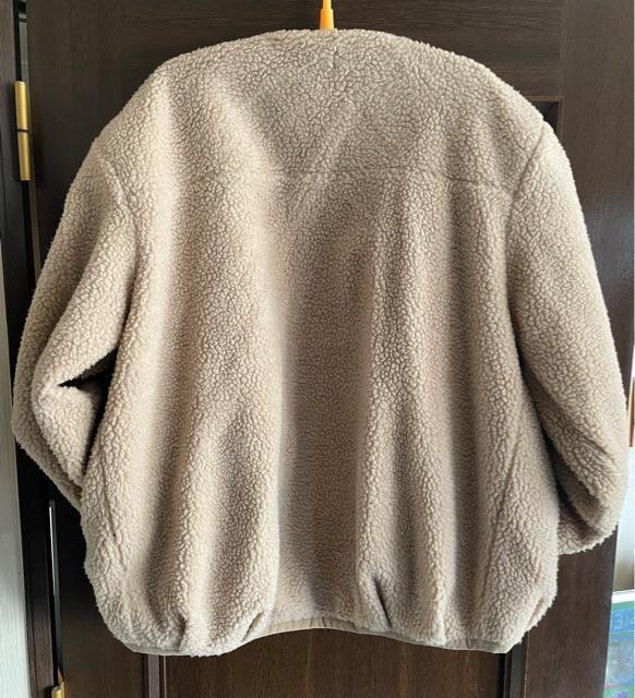 リバーシブルブルゾン ボアコート オーバーシルエット レディース ナチュラル/グレージュ Lサイズ 身長154〜162cm 防寒 < 女性ファッション  リバーシブルブルゾン ボアコート オーバーシルエット レディース ナチュラル/グレージュ Lサイズ 身長154〜162cm 防寒 < 女性ファッションの