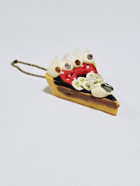 チョコタルト ラインストーンキラキラ 食品サンプル キーホルダー < 女性ファッション  チョコタルト ラインストーンキラキラ 食品サンプル キーホルダー < 女性ファッションの