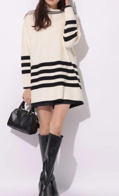 【送料無料にします】Mystradaボーダービッグニット < 女性ファッション 【送料無料にします】Mystradaボーダービッグニット < 女性ファッションの