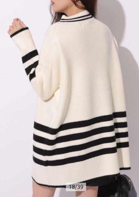 【送料無料にします】Mystradaボーダービッグニット < 女性ファッション 【送料無料にします】Mystradaボーダービッグニット < 女性ファッションの