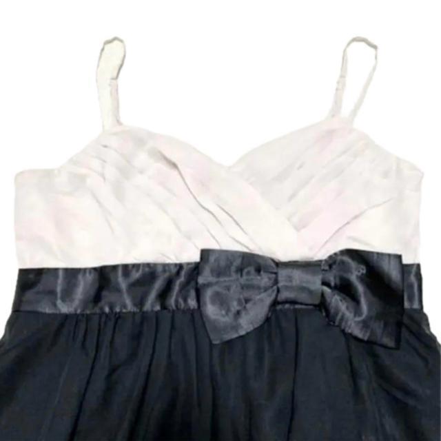 【着用1回】胸元切替ティアード ワンピース/ARROW/黒×オフホワイト/サイズM < 女性ファッション 【着用1回】胸元切替ティアード ワンピース/ARROW/黒×オフホワイト/サイズM < 女性ファッションの