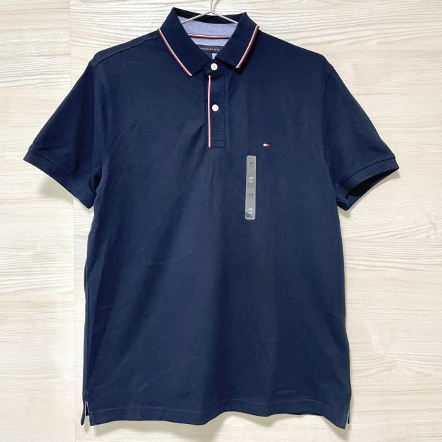 トミーヒルフィガー ポロシャツ M 半袖 ロゴ シンプル メンズ ネイビー < 男性ファッション トミーヒルフィガー ポロシャツ M 半袖 ロゴ シンプル メンズ ネイビー < 男性ファッションの