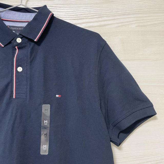 トミーヒルフィガー ポロシャツ M 半袖 ロゴ シンプル メンズ ネイビー < 男性ファッション トミーヒルフィガー ポロシャツ M 半袖 ロゴ シンプル メンズ ネイビー < 男性ファッションの