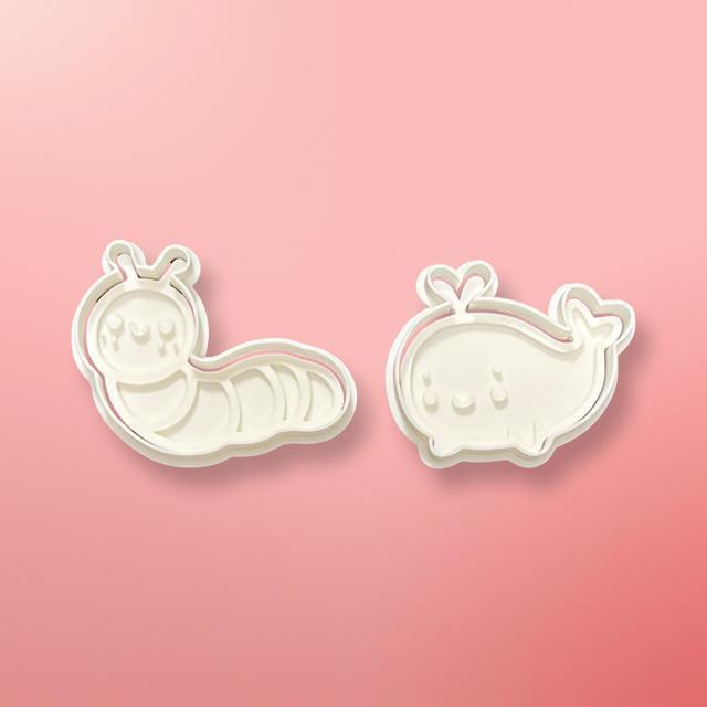 クジラと虫クッキー型 2個セット 抜き型 粘土型 お菓子作り < インテリア/ライフ  クジラと虫クッキー型 2個セット 抜き型 粘土型 お菓子作り < インテリア/ライフの