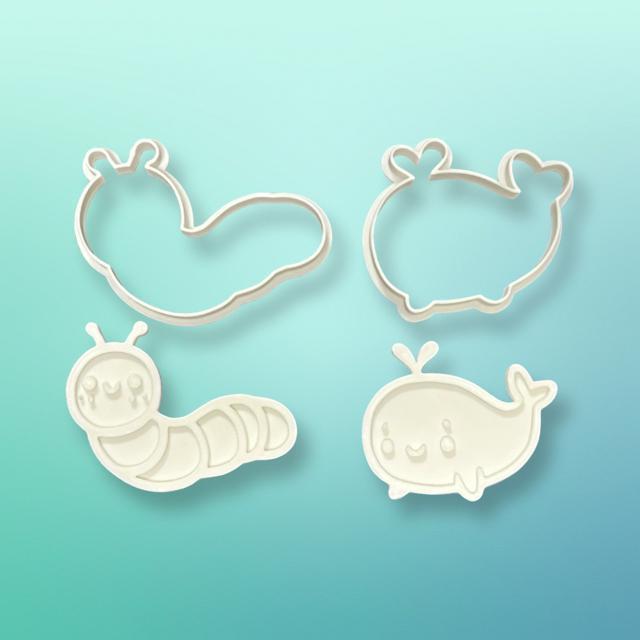 クジラと虫クッキー型 2個セット 抜き型 粘土型 お菓子作り < インテリア/ライフ  クジラと虫クッキー型 2個セット 抜き型 粘土型 お菓子作り < インテリア/ライフの