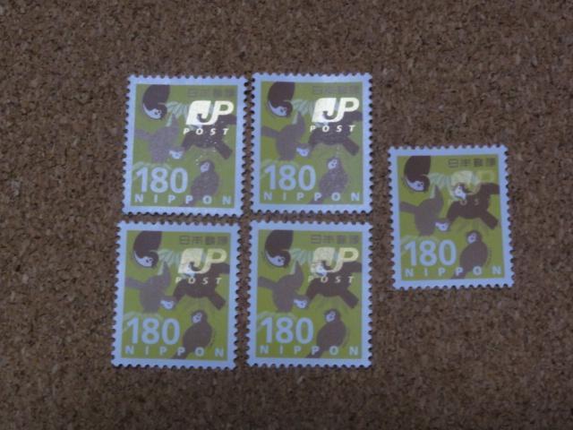 180円切手 5枚 普通切手 < ホビー 180円切手 5枚 普通切手 < ホビーの