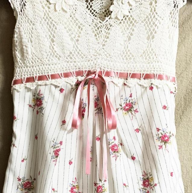 新品 アプワイザーリッシェApuweiser-riche クロシェ 鍵編み フラワー 花柄 ワンピース 1 S < ブランド 新品 アプワイザーリッシェApuweiser-riche クロシェ 鍵編み フラワー 花柄 ワンピース 1 S < ブランドの