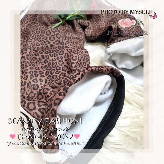 〜3L4L*BACKレオパード切替3本線裏起毛スウェットパンツ* < 女性ファッション 〜3L4L*BACKレオパード切替3本線裏起毛スウェットパンツ* < 女性ファッションの