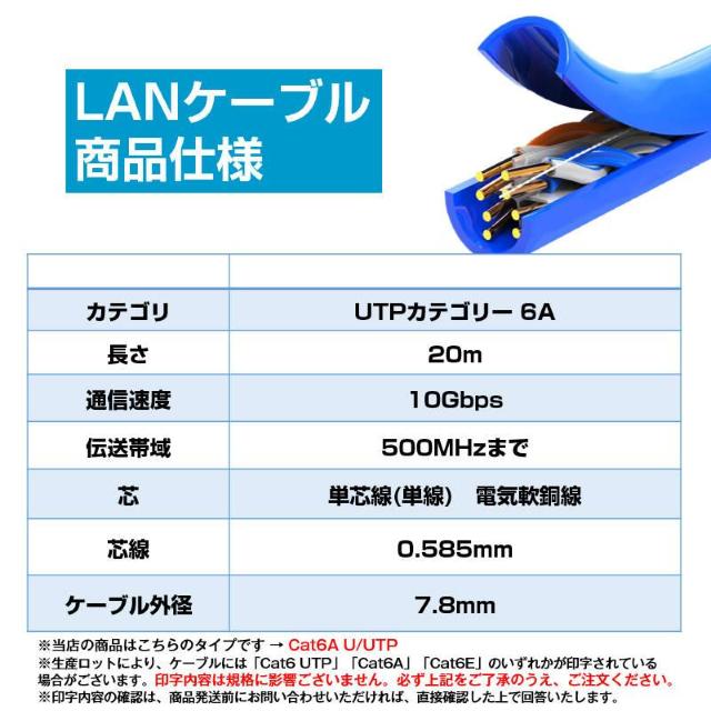 LANP[uZbg ђʃRlN^20+ߍH+LANeX^[+CAT6ALANP[u20m RJ45 8P6P ђ  PC{/Ӌ@ 