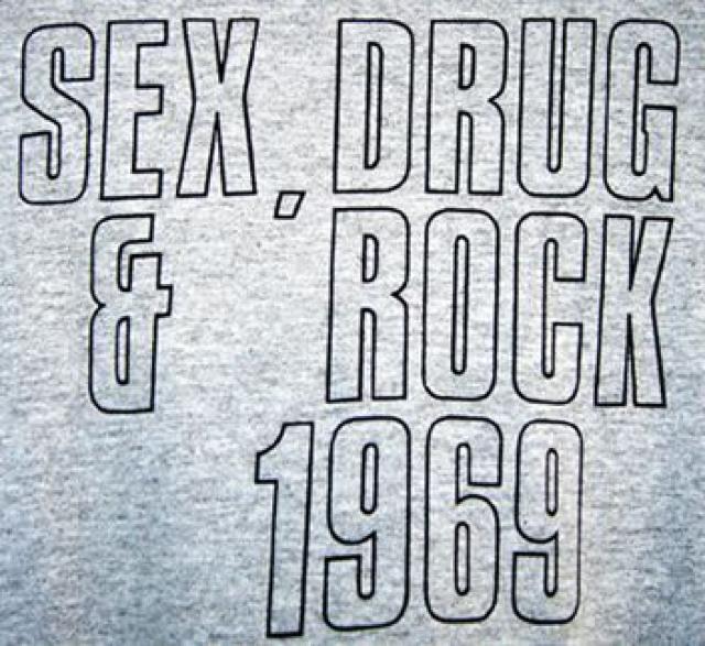 Sex Drug and Rock 1969 Tシャツ ロック レア < 男性ファッション  Sex Drug and Rock 1969 Tシャツ ロック レア < 男性ファッションの