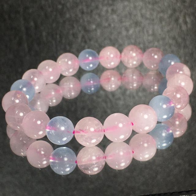 《No.250》天然石アクアマリン×ローズクォーツ < 女性アクセサリー/時計  《No.250》天然石アクアマリン×ローズクォーツ < 女性アクセサリー/時計の