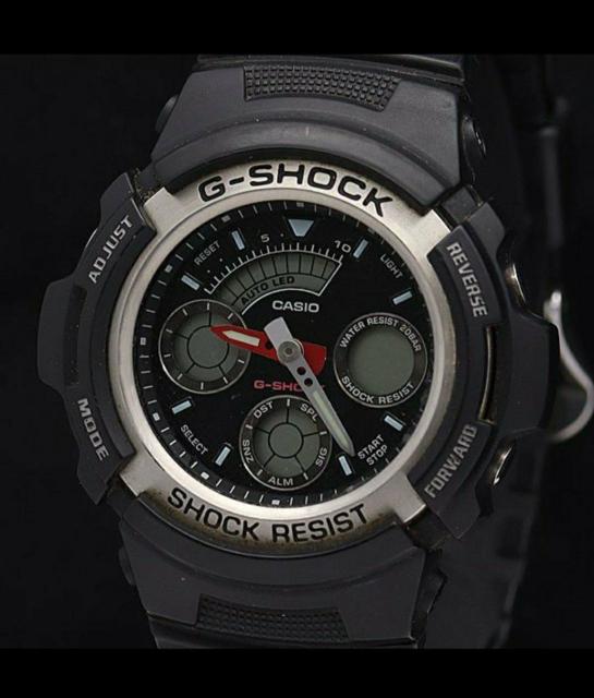 カシオ QZ AW-590 G-ショック 黒文字盤 デジアナ メンズ腕時計 < ブランド  カシオ QZ AW-590 G-ショック 黒文字盤 デジアナ メンズ腕時計  < ブランドの