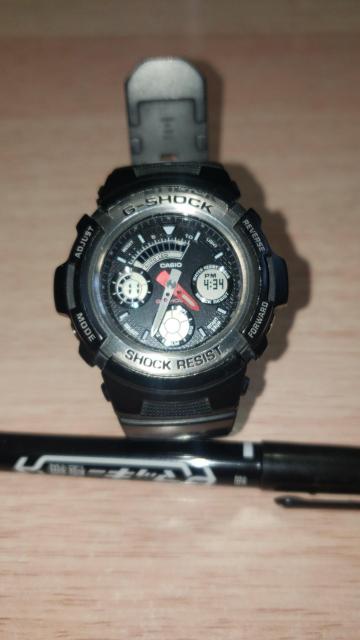 カシオ QZ AW-590 G-ショック 黒文字盤 デジアナ メンズ腕時計 < ブランド  カシオ QZ AW-590 G-ショック 黒文字盤 デジアナ メンズ腕時計 < ブランドの