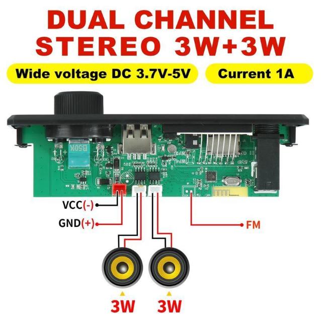 DIY MP3 デコーダーボード DC5V 1A 6W アンプ内蔵 Bluetooth 5.0 ブルートゥース 3.5mm < 自動車/バイク DIY MP3 デコーダーボード DC5V 1A 6W アンプ内蔵 Bluetooth 5.0 ブルートゥース 3.5mm < 自動車/バイク